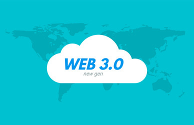 web 3 cloud icon design technology web3 vector image