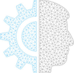 android robotics polygonal frame mesh vector