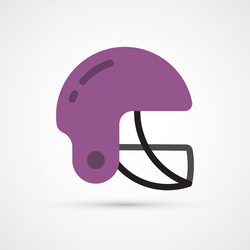 Football helmet colored symbol vector