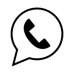 Phone and speech balloon icons vector