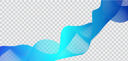 colorful smoke curl wave header element vector image