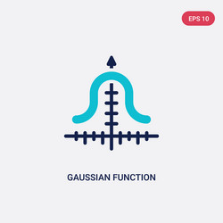 two color gaussian function icon from education vector image
