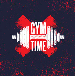 gym time fitness muscle workout motivation vector