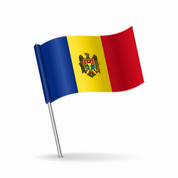 moldovan flag map pointer layout vector image