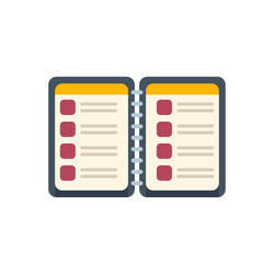 open notebook with check mark boxes showing to do vector image