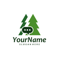 Pine tree nature landscape logo Royalty Free Vector Image