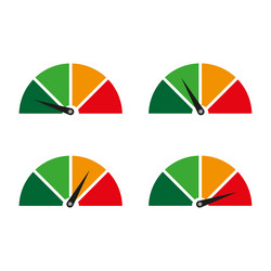 Speedometers are different speed dial indicator vector