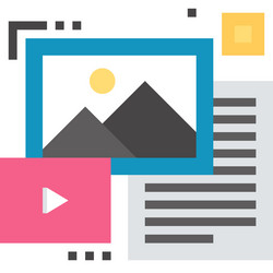 unstructured data flat web icon vector image