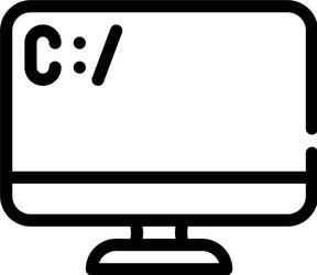 coding operating system line icon vector image