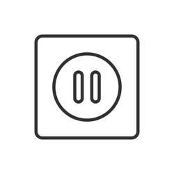 pause in line design stop break hold rest vector image