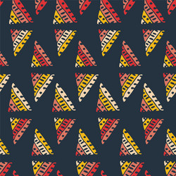 Rows triangular shapes seamless pattern vector