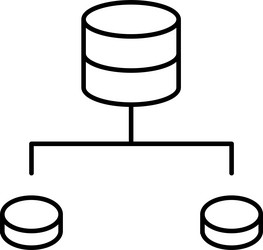 structured data line icon design vector image