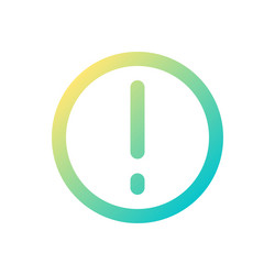 Warning pixel perfect gradient linear ui icon vector