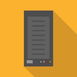 Server computer icon flat style vector