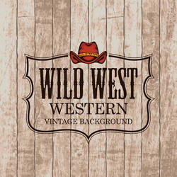 Western Vintage Cowboy Background Vector Image