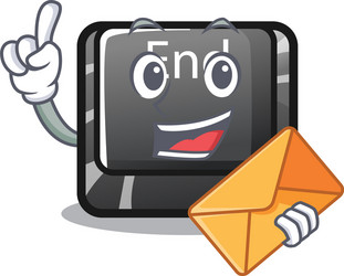 With envelope button end in shape character vector