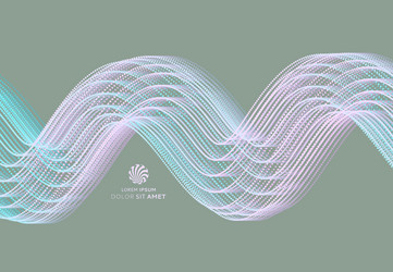 wavy background array with dynamic particles vector image