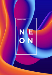 abstract design template with 3d flow shapes vector image