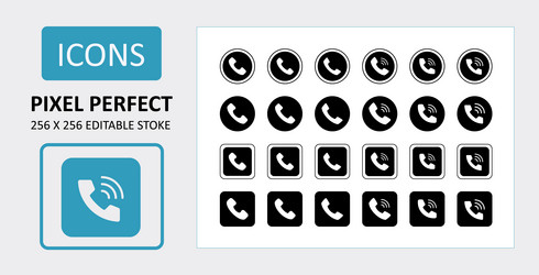 call icon pack phone dial and communication Vector Image