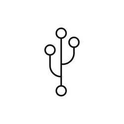 code branch icon simple thin line vector image