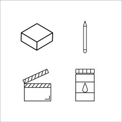 design and studio simple linear icon setsimple vector image