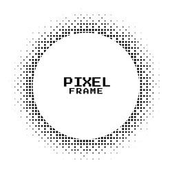 dotted pattern pixel frame abstract background vector image
