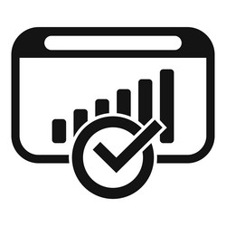 insight web graph icon simple data vector image