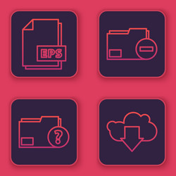 set line eps file document unknown vector image