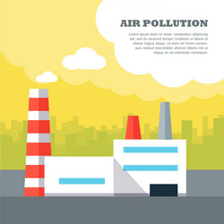 Factory air pollution polluted environment Vector Image
