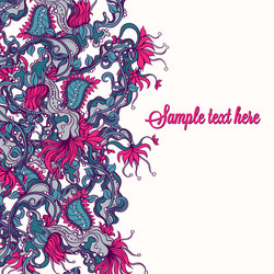 Background with pink flowers vector