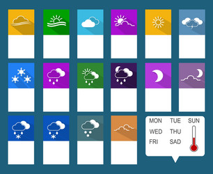 set of flat icons for mobile app and web vector image