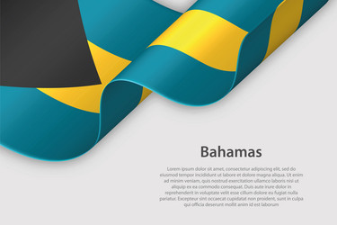Bahamas National Flag Ribbon vector