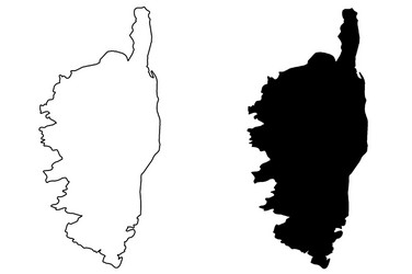 Corsica Island Map Sketch vector