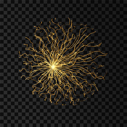 3d abstract sphere array with dynamic particles vector