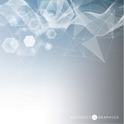 geometric abstract background with connected line vector image