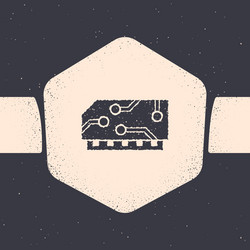 grunge ram random access memory icon isolated vector image