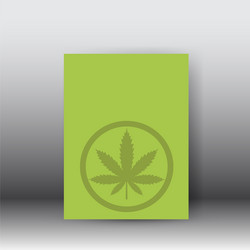 Medical cannabis plant hemp poster vector