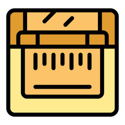 retro game cartridge inserting into console icon vector image