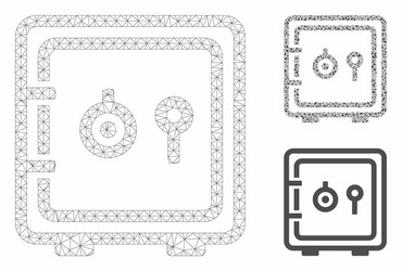 safe mesh network model and triangle mosaic vector image