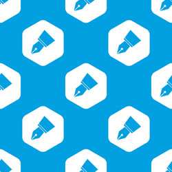 ink pen nib hexagon pattern vector image