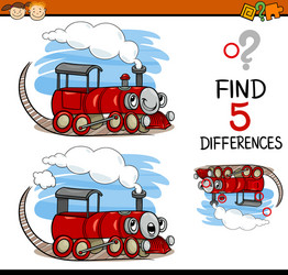 task of finding differences cartoon vector image