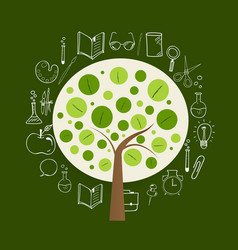 tree with application icon modern template design vector image