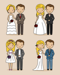 Set of couple in love Royalty Free Vector Image