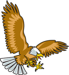 Majestic Bald Eagle in Flight Vector Image