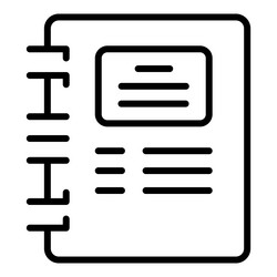 notebook workflow icon outline arrow vector image