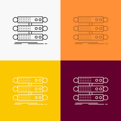 server structure rack database data icon over vector image