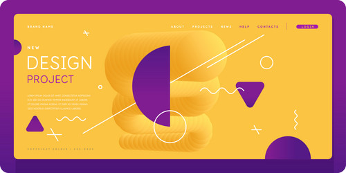 template for the design and placement of text vector image