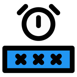 use to confirm identity with one time password vector image