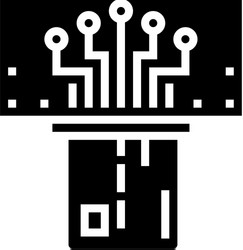 Digital card glyph icon vector