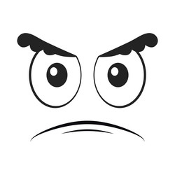 Frowning Face - Angry Expression vector image